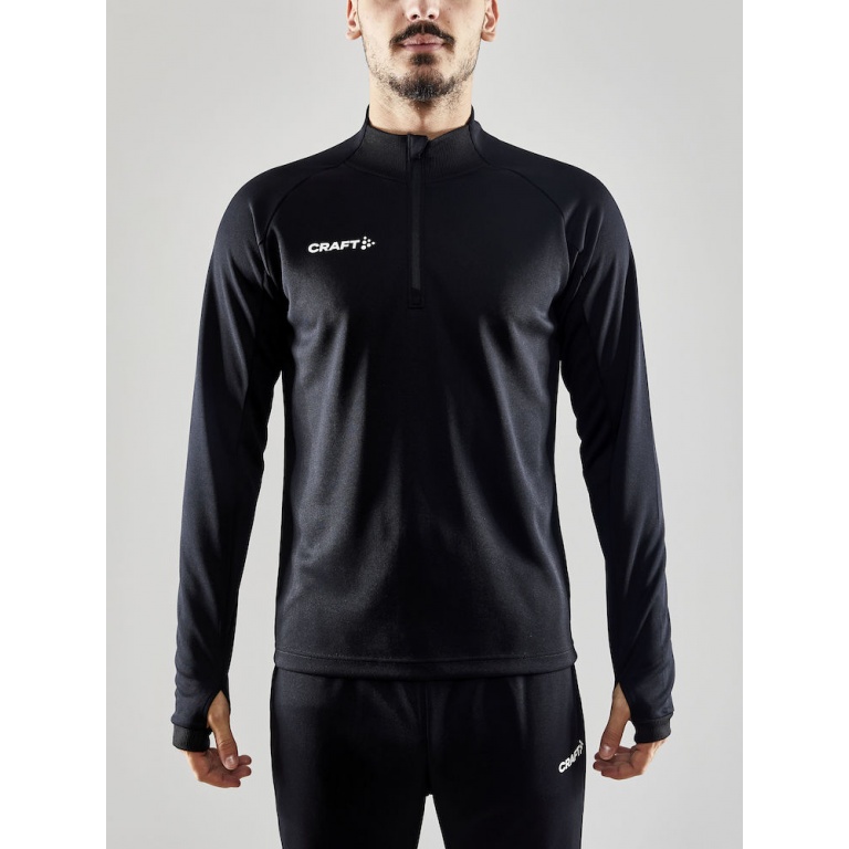 Craft Sport-Langarmshirt Evolve Halfzip - strapazierfähig, aus Stretchmaterial - schwarz Herren
